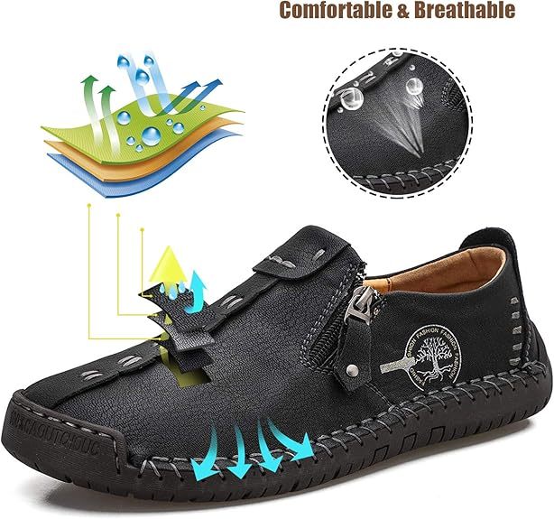 Men's Comfortable Leather Loafers 🔥 Side zipper Casual Fashion Non-slip Leather Boots