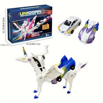 🔥Last Day 49% OFF - 😮 2-in-1 Transforming Race Car Dinosaur Automatic Transforming Toy