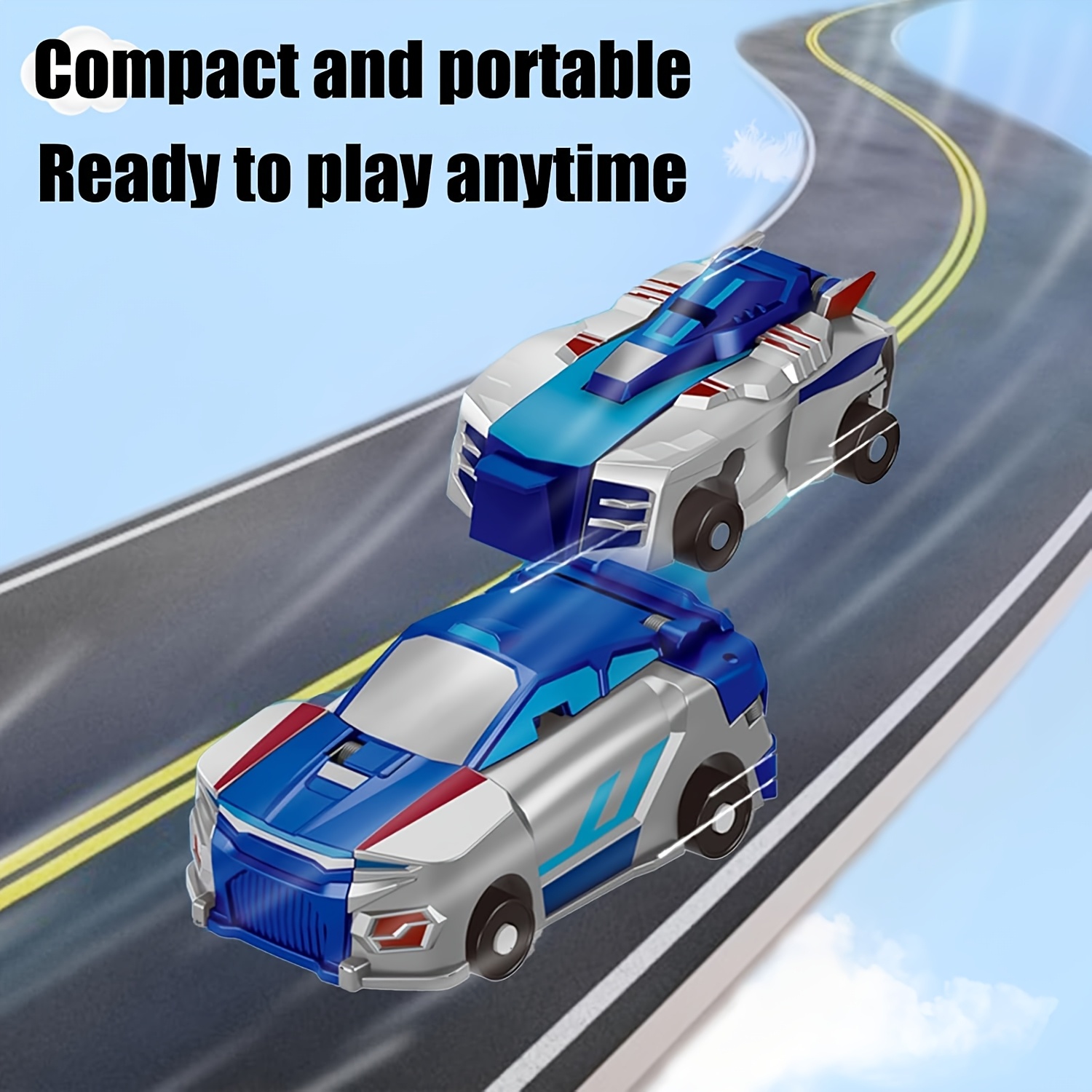 🔥Last Day 49% OFF - 😮 2-in-1 Transforming Race Car Dinosaur Automatic Transforming Toy