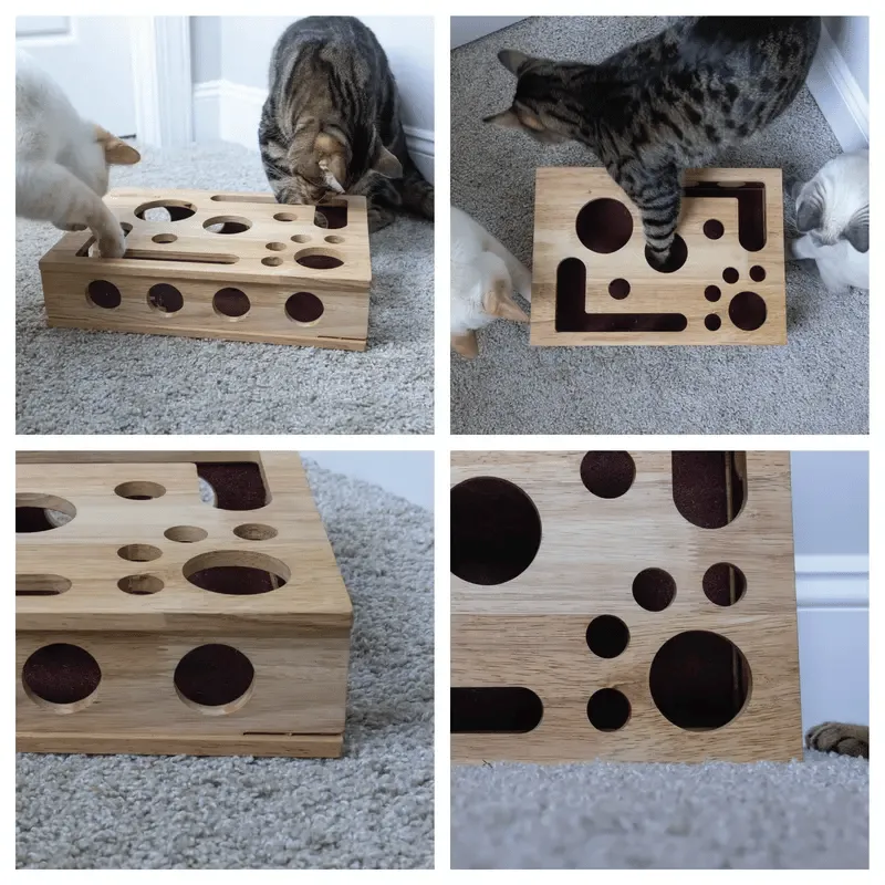 😻✨Cat Scratch Puzzle Enrichment Box: Nail File Stress Free Alternative to Clippers and Grinders.