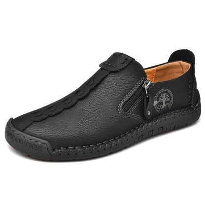 Men's Comfortable Leather Loafers 🔥 Side zipper Casual Fashion Non-slip Leather Boots