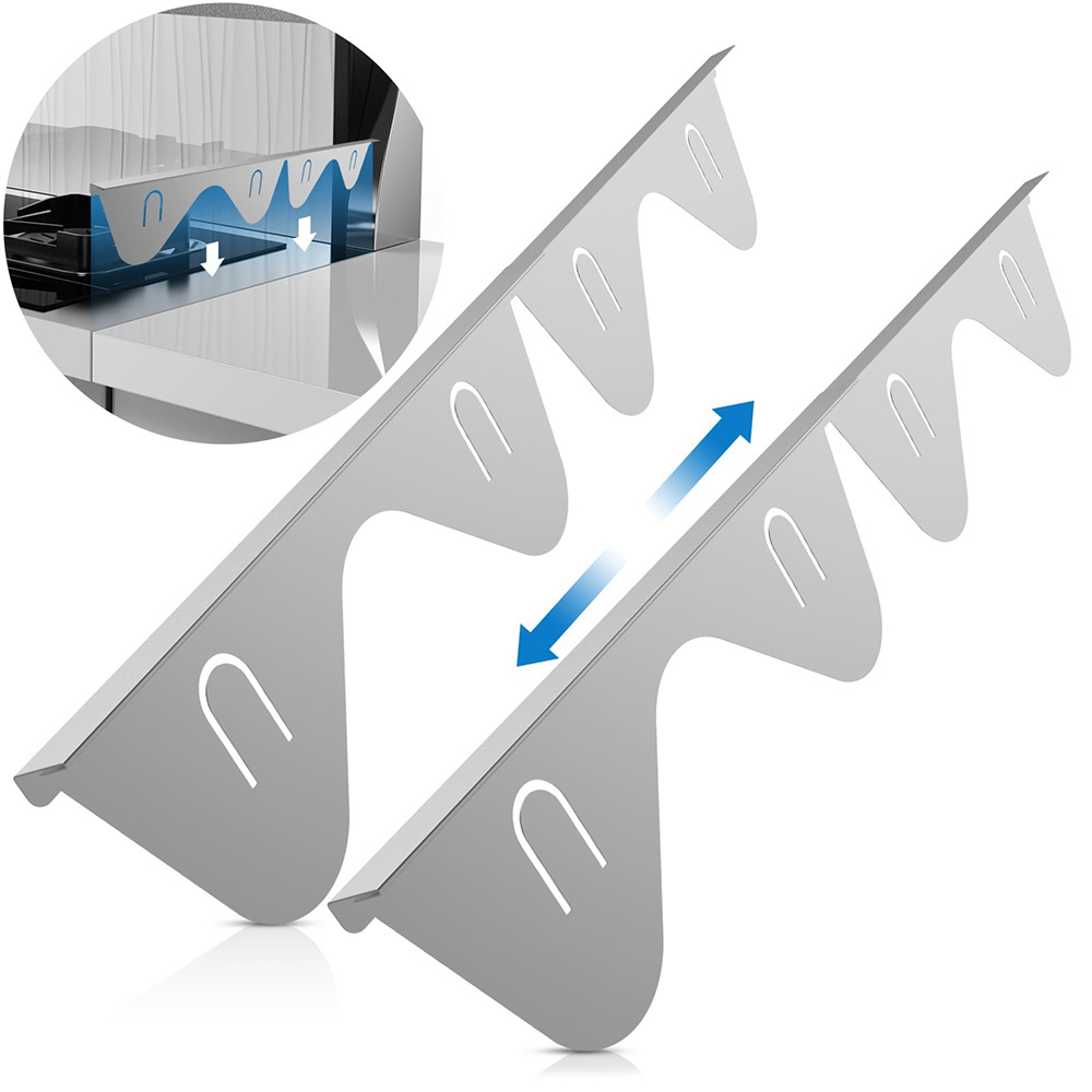 No More Food Falling – Retractable Stainless Steel Stove Gap Covers