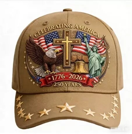 🦅Eagle & Liberty & Cross🎆United States 250th Anniversary Hat🧢