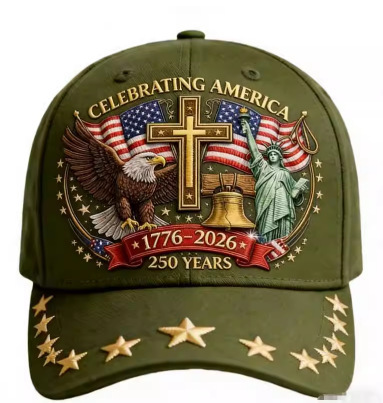 🦅Eagle & Liberty & Cross🎆United States 250th Anniversary Hat🧢