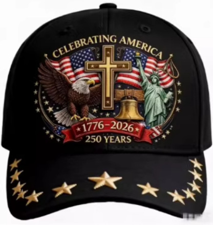 🦅Eagle & Liberty & Cross🎆United States 250th Anniversary Hat🧢