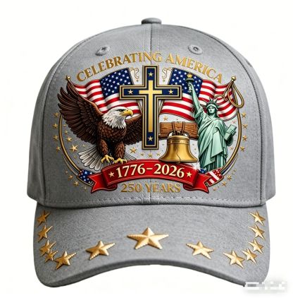 🦅Eagle & Liberty & Cross🎆United States 250th Anniversary Hat🧢