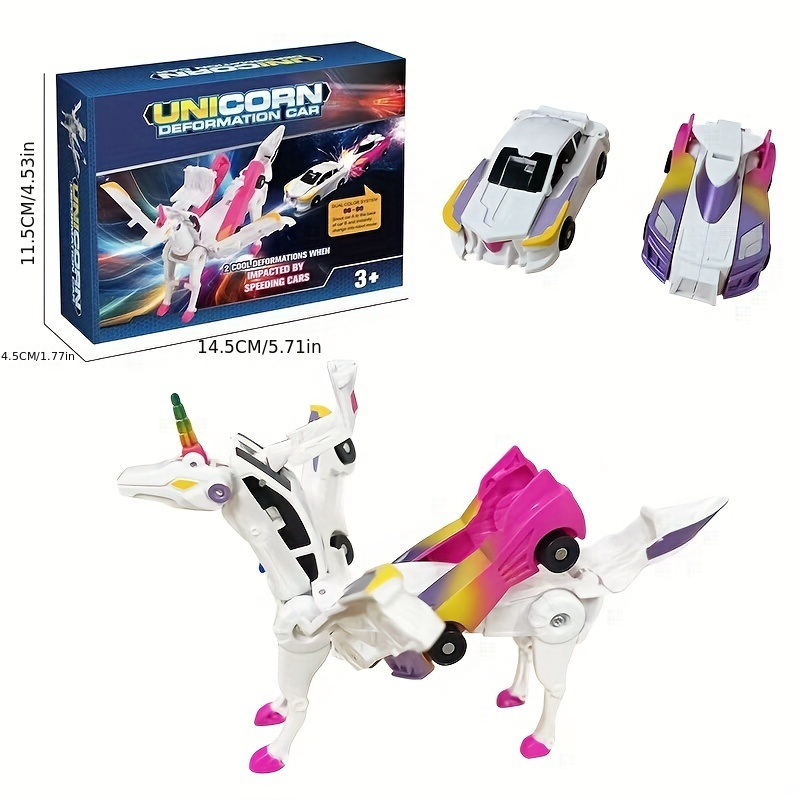 🔥Last Day 49% OFF - 😮 2-in-1 Transforming Race Car Dinosaur Automatic Transforming Toy