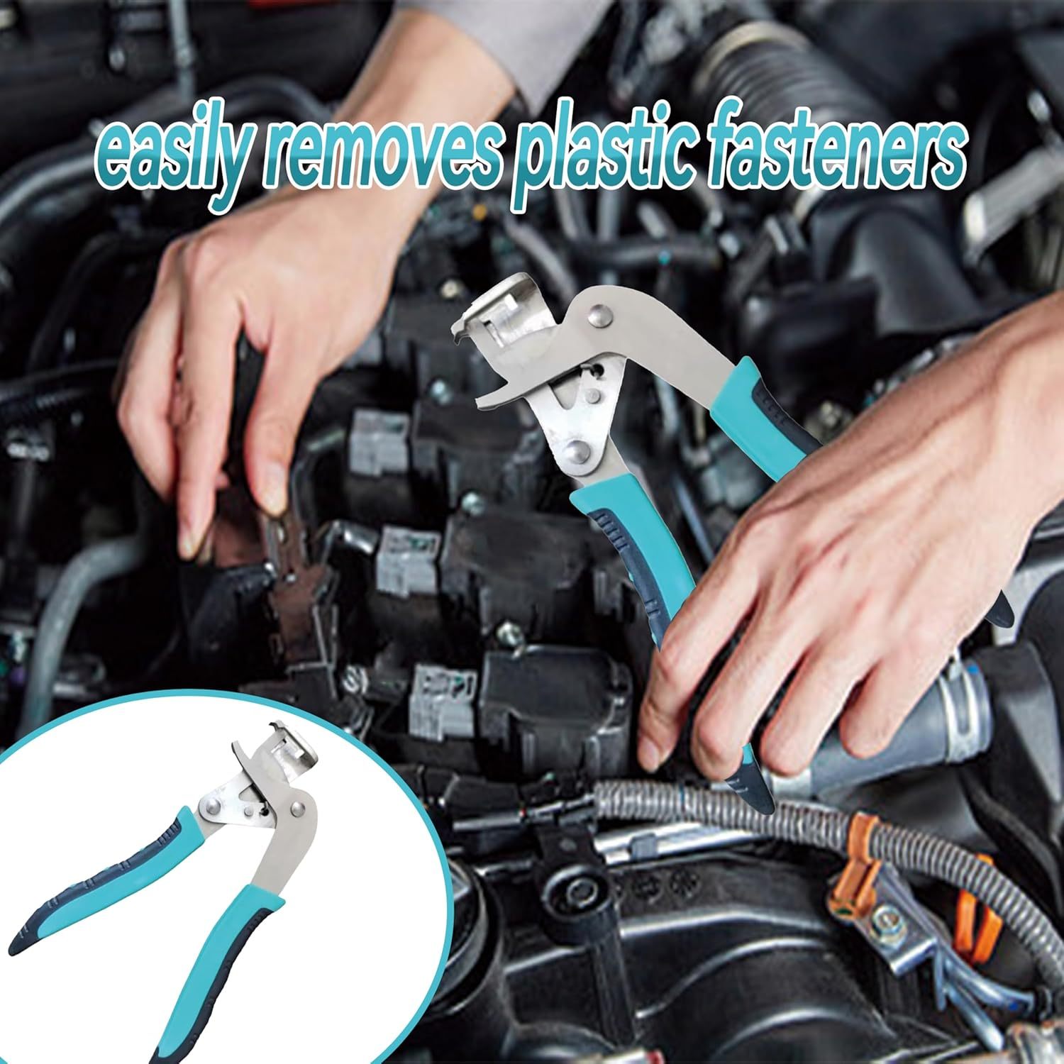 Car Clip Pliers, Plastic Snap Plier, Clip Plier Automotive, Cars Clip Pliers and Disassembly Tools, Fastener Removal Tool, Car Disassembly Tools, Plastic Rivet Removal Tool (1PCS)