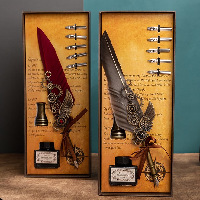 Father's day gift❤️Vintage Steampunk Quill Pen