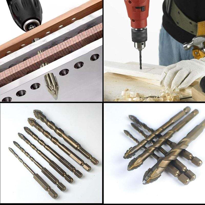 🔥New Four-Flute Sawtooth Eccentric Drill Bit Set(1 Set 6 PCS) 🔥