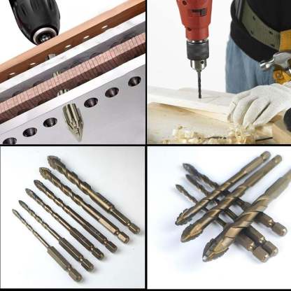 🔥New Four-Flute Sawtooth Eccentric Drill Bit Set(1 Set 6 PCS) 🔥