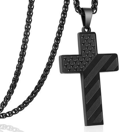 🏆Flash Sale⚡ 50K+ SOLD! Almost Gone-💥🎉✨Flag Cross Necklace,Best Gifts