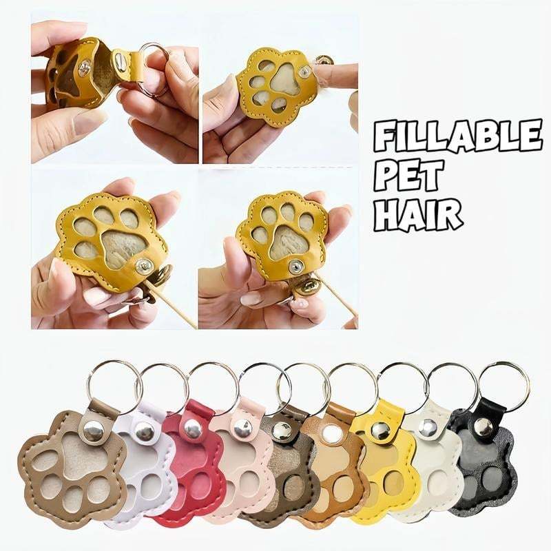 🐾Pet Paw Shaped Leather Keychain