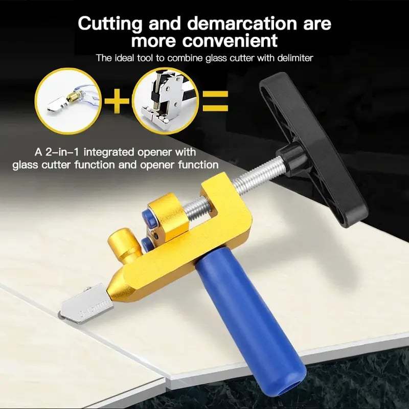 🔧Professional 2-in-1 Ceramic & Glass Tile Cutter - Portable Construction Hand Tool for Perfect Cuts