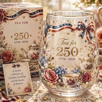 🇺🇸 250th Anniversary Commemorative Glass – A Toast to 250 Years of Freedom