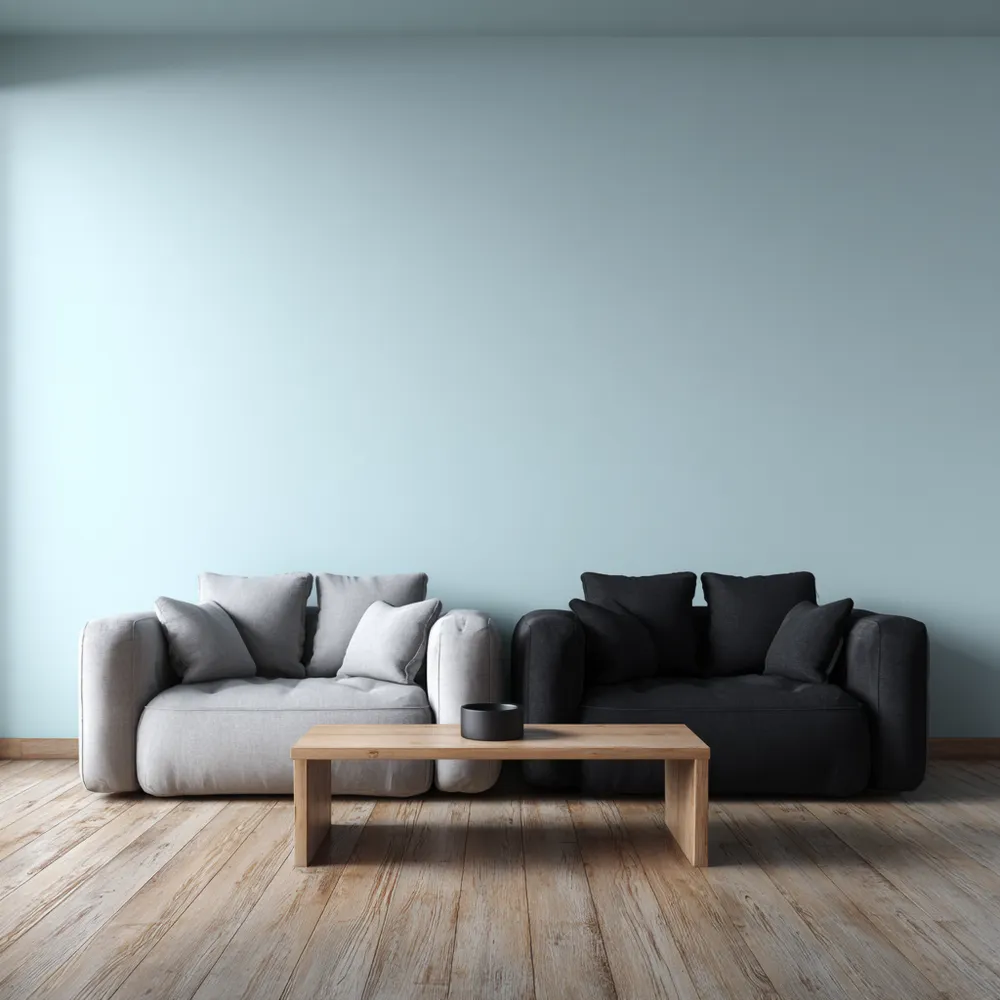 Set di divani in tessuto 200x95x90 cm – Grigio/Nero – Design moderno