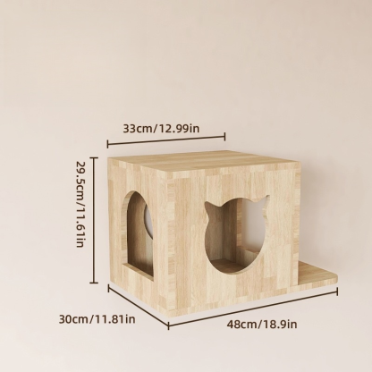 Wooden cat rack cat scratching post