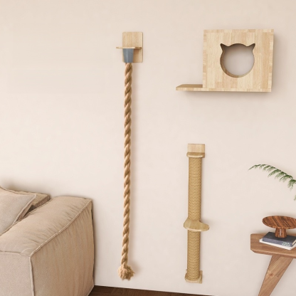 Wooden cat rack cat scratching post