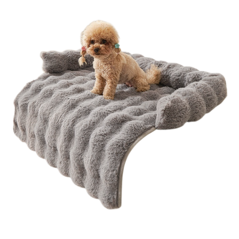 Rabbit fur pet mat