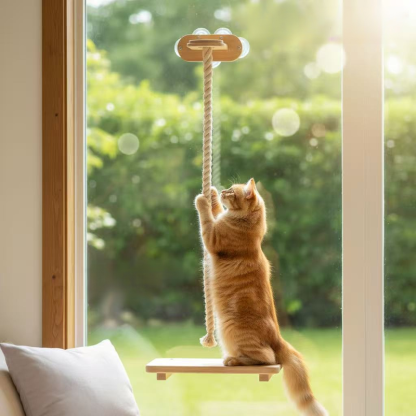 Wooden cat rack cat scratching post
