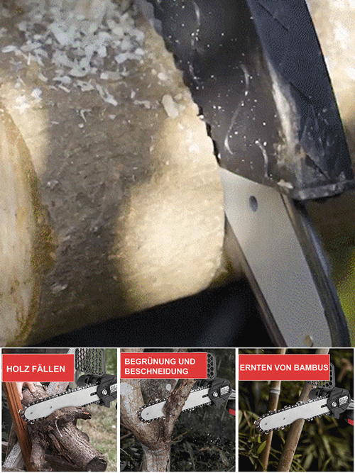 4-Zoll-Lithium-Kettensäge für Einhandbedienung