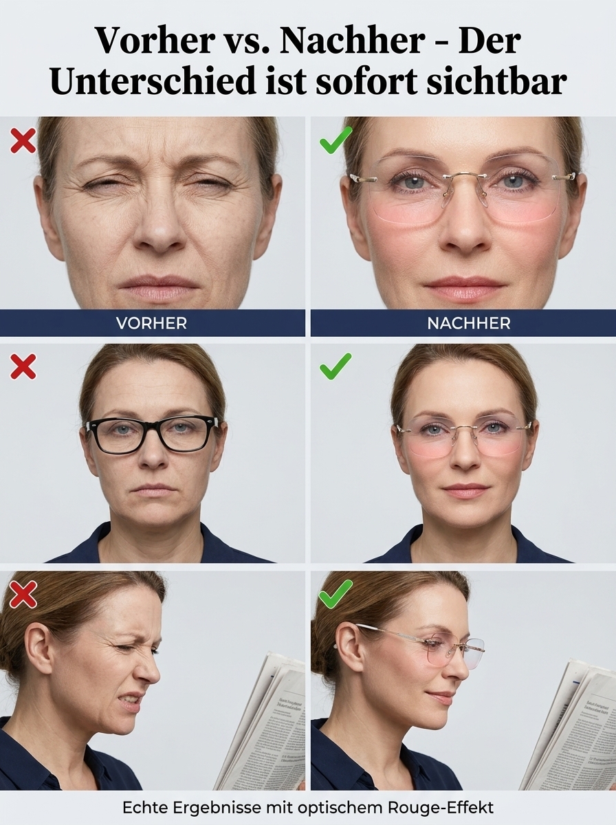 Diamantschliff Luxus-Lesebrille (Rahmenlos) – Elegante Sicht ohne Oma-Look