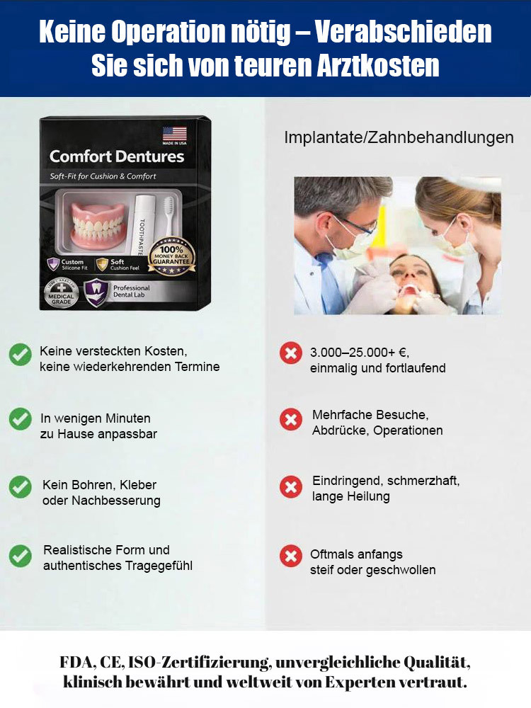 【🚀Schweizer-Technik-Sale🚀】Smart-Flex-Gebiss: Perfekter-Sitz-in-3-Min! 🦷
