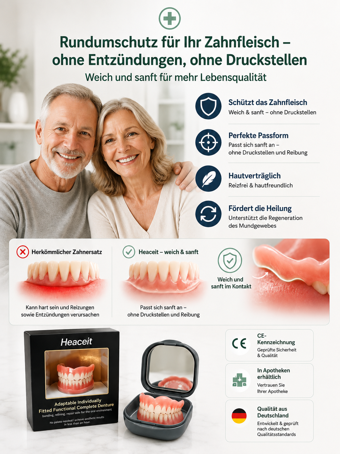 【✨ Flexi-Prothese ✨】Neues Lächeln in nur 3 Minuten: Absolut unsichtbar! 😁