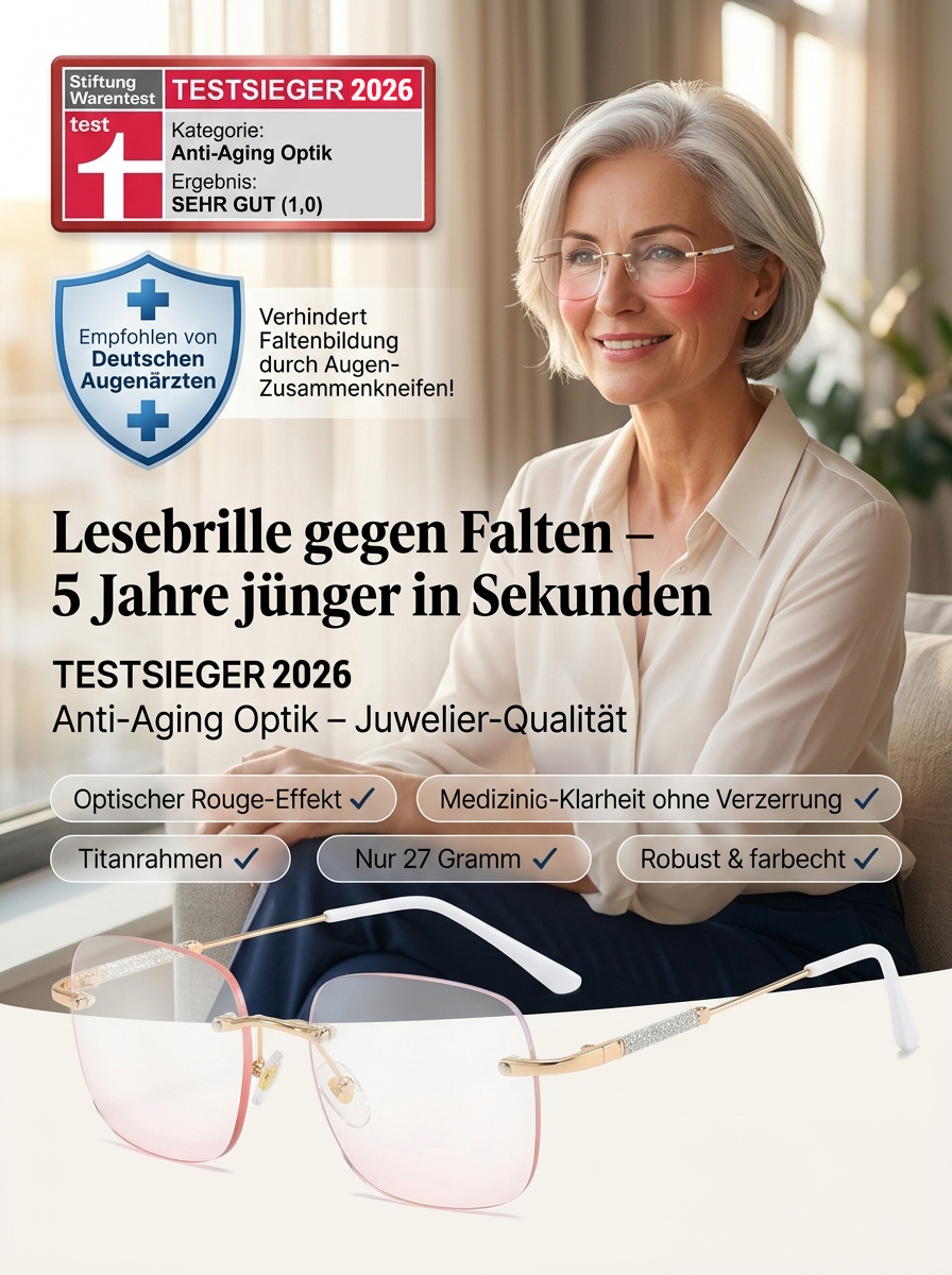 Diamantschliff Luxus-Lesebrille (Rahmenlos) – Elegante Sicht ohne Oma-Look