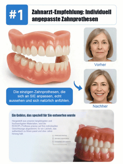 【🚀Schweizer-Technik-Sale🚀】Smart-Flex-Gebiss: Perfekter-Sitz-in-3-Min! 🦷