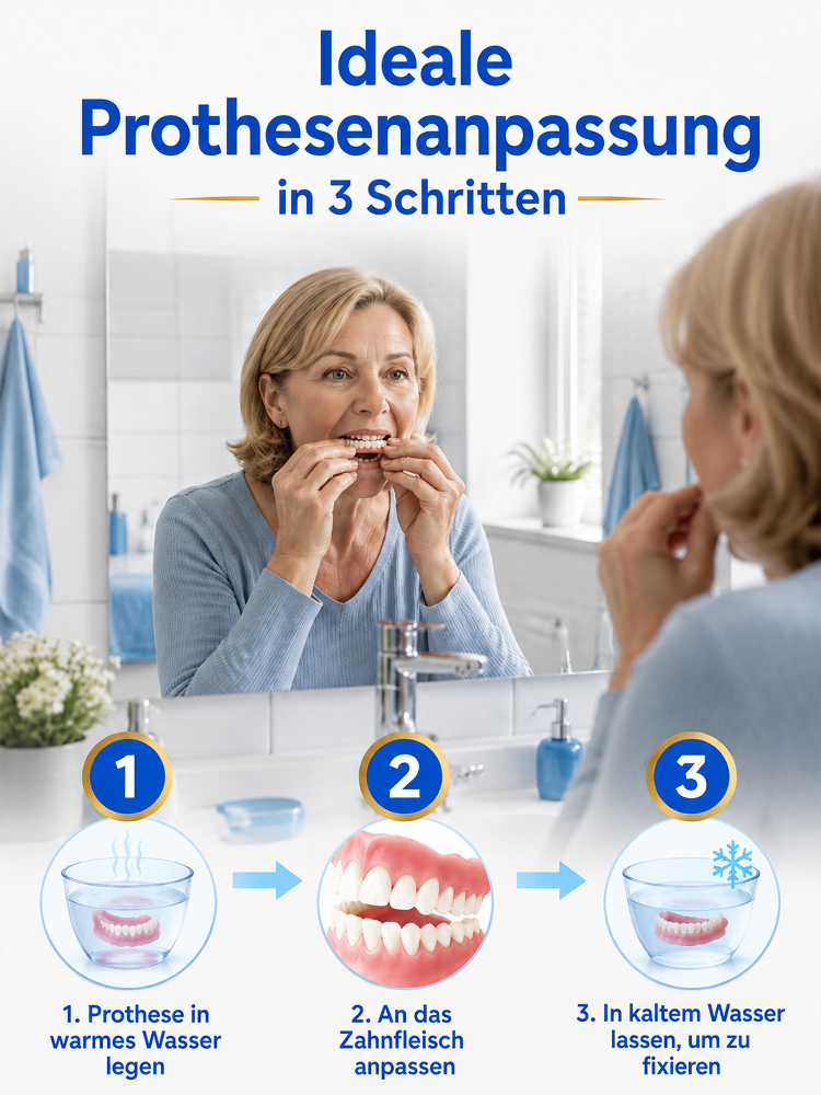 【✨ Flexi-Prothese ✨】Perfekter Halt in 3 Schritten: Absolut unsichtbar! 😁