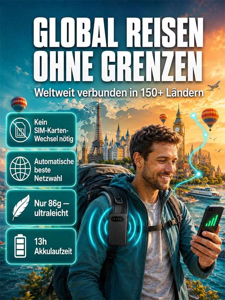 ✨ Mobiles Satelliten-WLAN 2026 | 0 € Monatsgebühren • Lebenslang Gratis-Internet • Für 12 Geräte