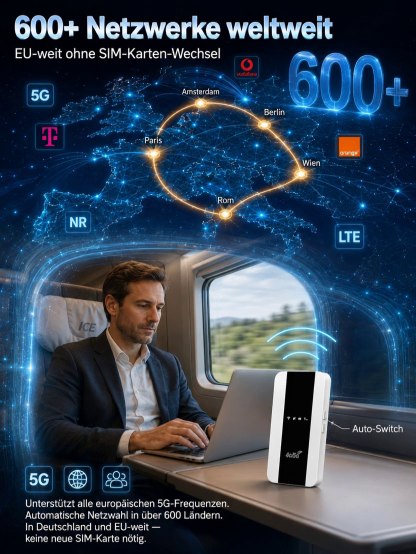 📶 5G-Pocket-Terminal: Unbegrenztes Internet in Europa! 🌍