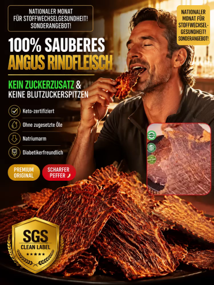🥩 Premium Angus Rind Jerky Crisps | 100% Weiderind • Hochprotein • Keto-geeignet