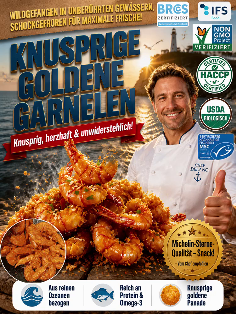 🦐 Knusprige Alaska-Wildgarnele Crisps | 100% Wildfang • 45°C Slow-Roasted • Unterstüttz Blutdruck & Blutzucker