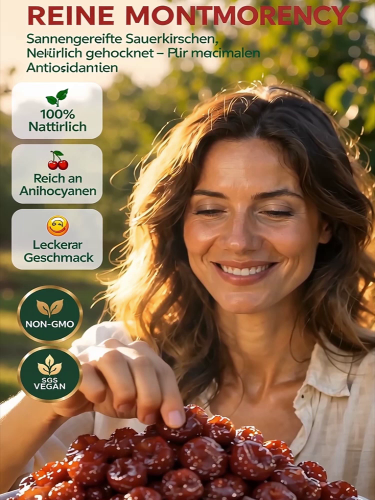 ✨ Montmorency Sauerkirschen  | Reich an Anthocyanen • 100% Natur & Ohne Zusatzstoffe • Gelenkgesundheit