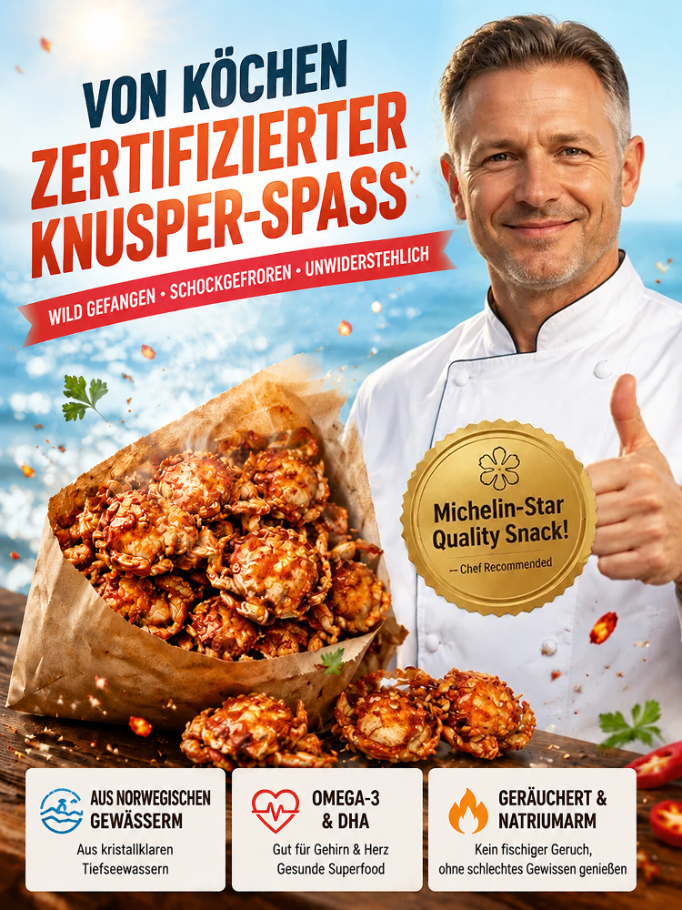 🦀 Knusprige Wildfang-Krabben: Der perfekte Low-Fat Fitness-Snack! 🏋️