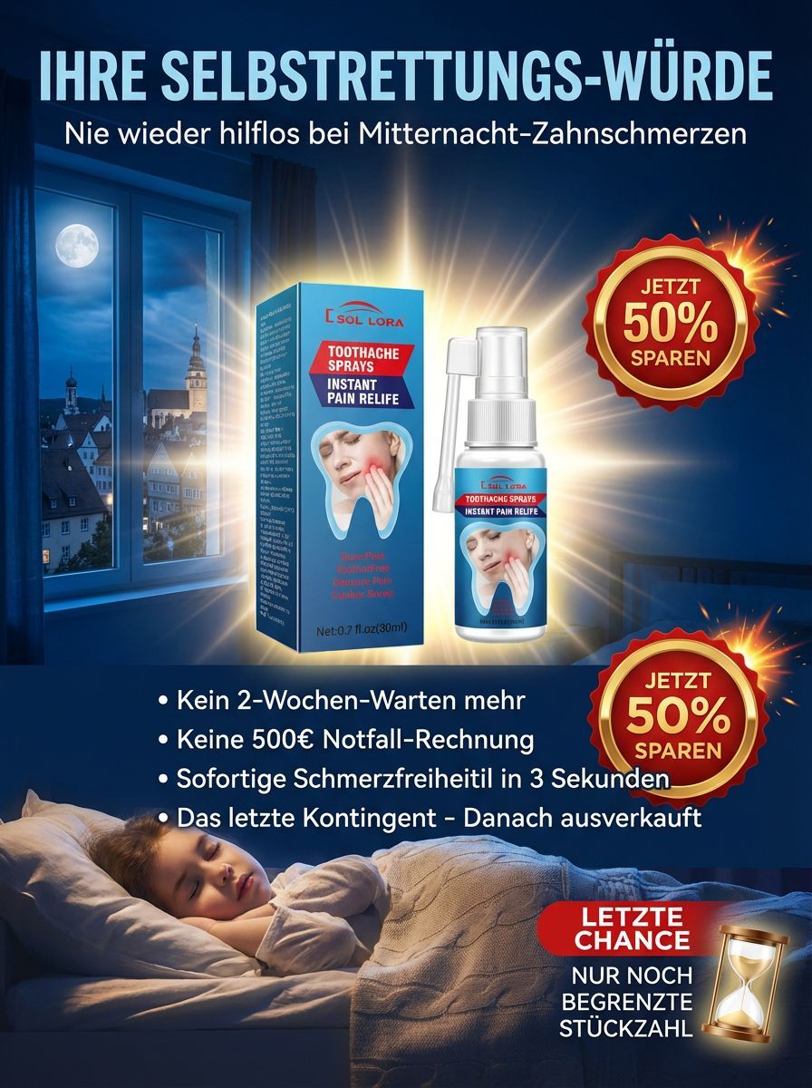 【💯 Zahnschmerzen stoppen in 3 Sek.! 💯】LMU-Notfallspray 🦷 10-fache Geld-zurück-Garantie! 💸 Sofortige Hilfe bei akuter Pulpitis.