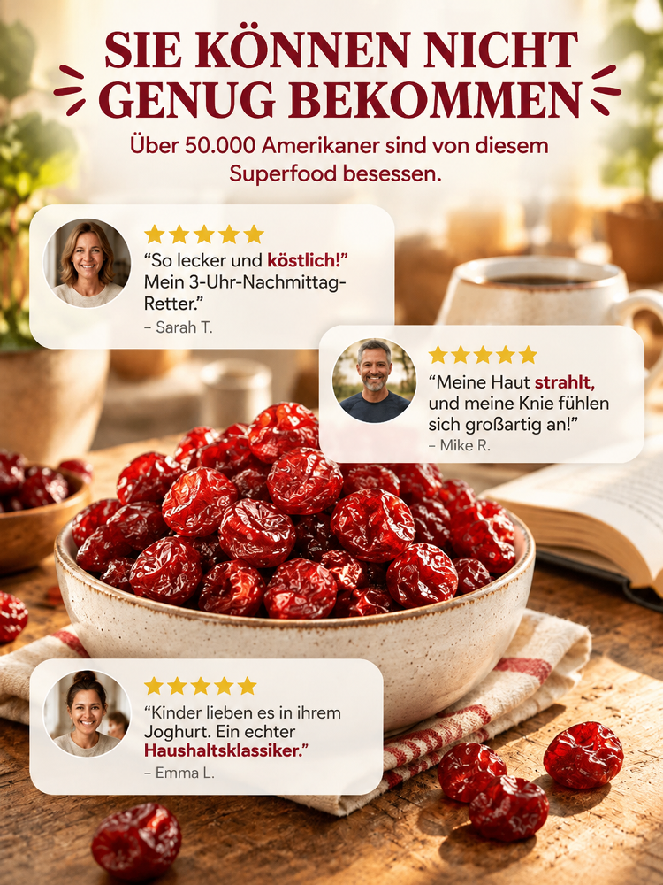 ✨ Montmorency Sauerkirschen  | Reich an Anthocyanen • 100% Natur & Ohne Zusatzstoffe • Gelenkgesundheit