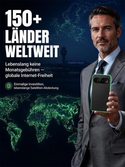 ✨ Mobiles Satelliten-WLAN 2026 | 0 € Monatsgebühren • Lebenslang Gratis-Internet • Für 12 Geräte