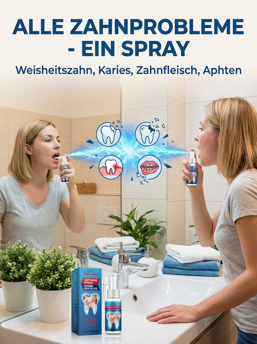 【💯 Zahnschmerzen stoppen in 3 Sek.! 💯】LMU-Notfallspray 🦷 10-fache Geld-zurück-Garantie! 💸 Sofortige Hilfe bei akuter Pulpitis.