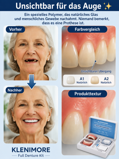 【✨ Flexi-Prothese ✨】Perfekter Halt in 3 Schritten: Absolut unsichtbar! 😁