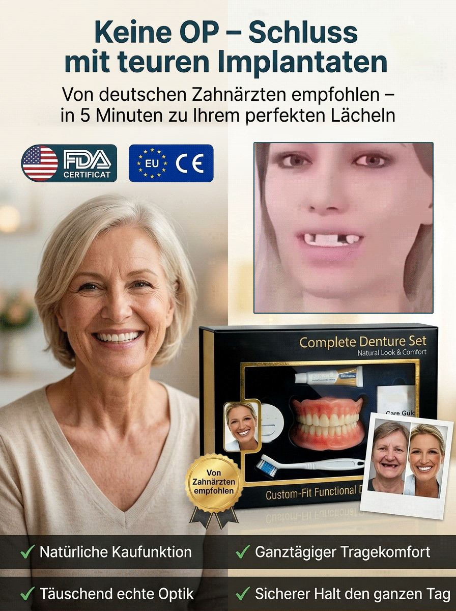 【🦷 Smart-Prothese 🦷】Perfekter Zahnersatz: In 3 Min. angepasst – ohne Zahnarzt! ✨