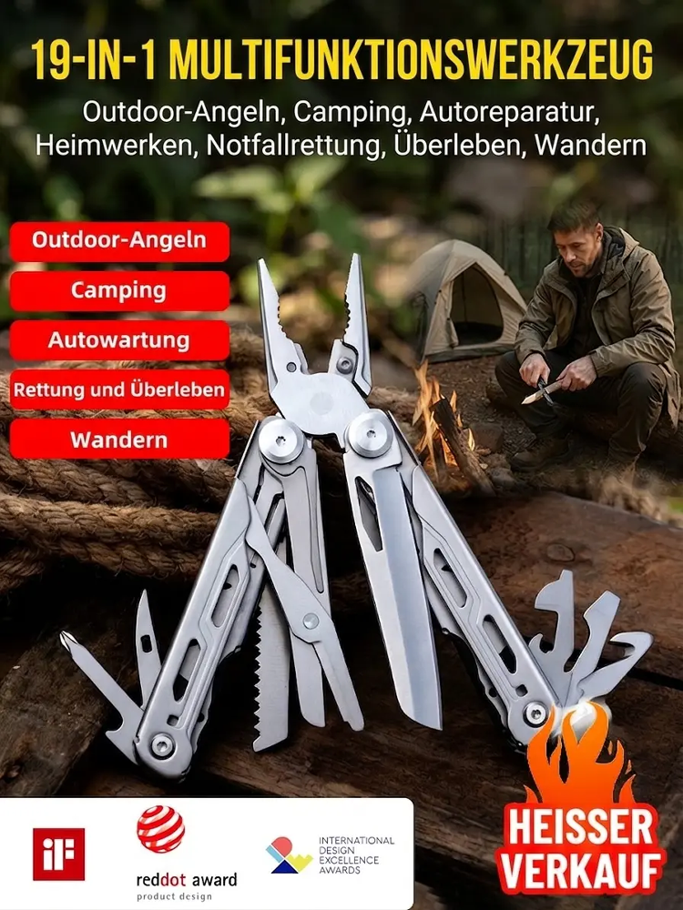 【🛡️Red-Dot-&iF-Award🛡️】19-in-1-Multi-Tool: Profi-Hafen-Sale! 🛠️