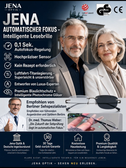 ✨ Intelligente Autofokus-Brille | Jena-Optik-Technologie | TÜV-geprüfte deutsche Qualität ✅