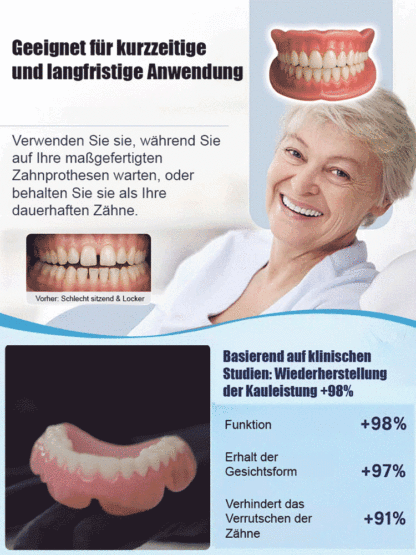 【🚀Schweizer-Technik-Sale🚀】Smart-Flex-Gebiss: Perfekter-Sitz-in-3-Min! 🦷