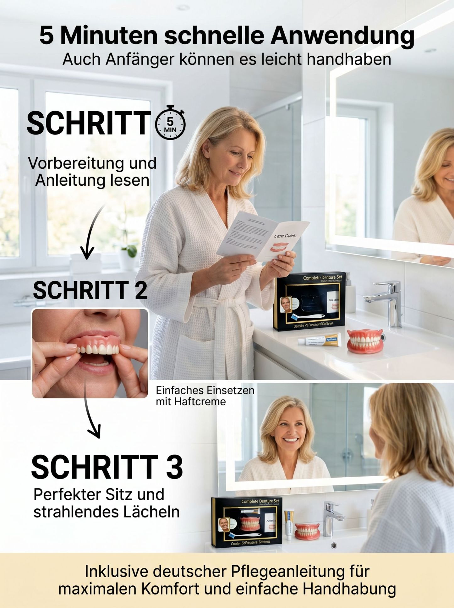 【🦷 Smart-Prothese 🦷】Perfekter Zahnersatz: In 3 Min. angepasst – ohne Zahnarzt! ✨