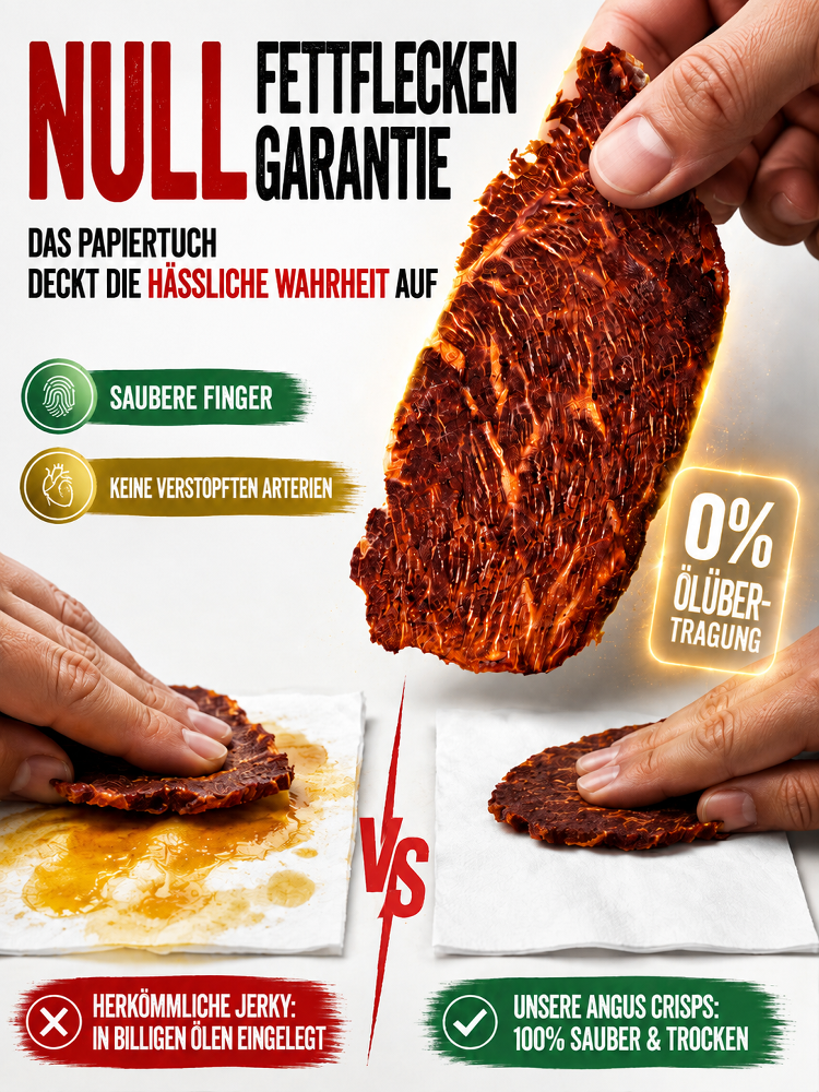 🥩 Premium Angus Rind Jerky Crisps | 100% Weiderind • Hochprotein • Keto-geeignet