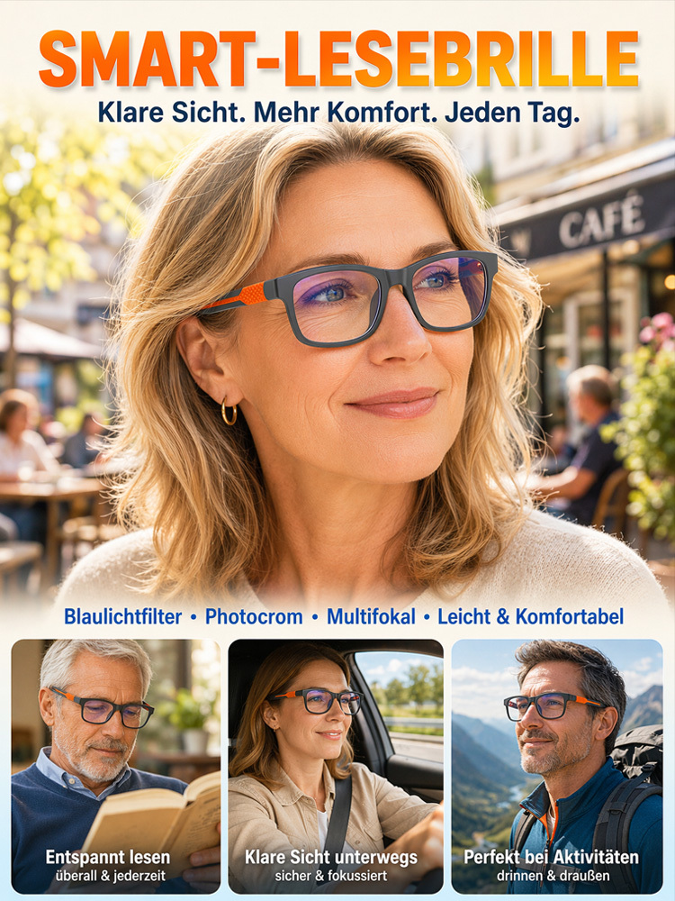【✨ Smart-Brille ✨】Autofokus-Tech: Fern & Nah in einer Brille! 🚀