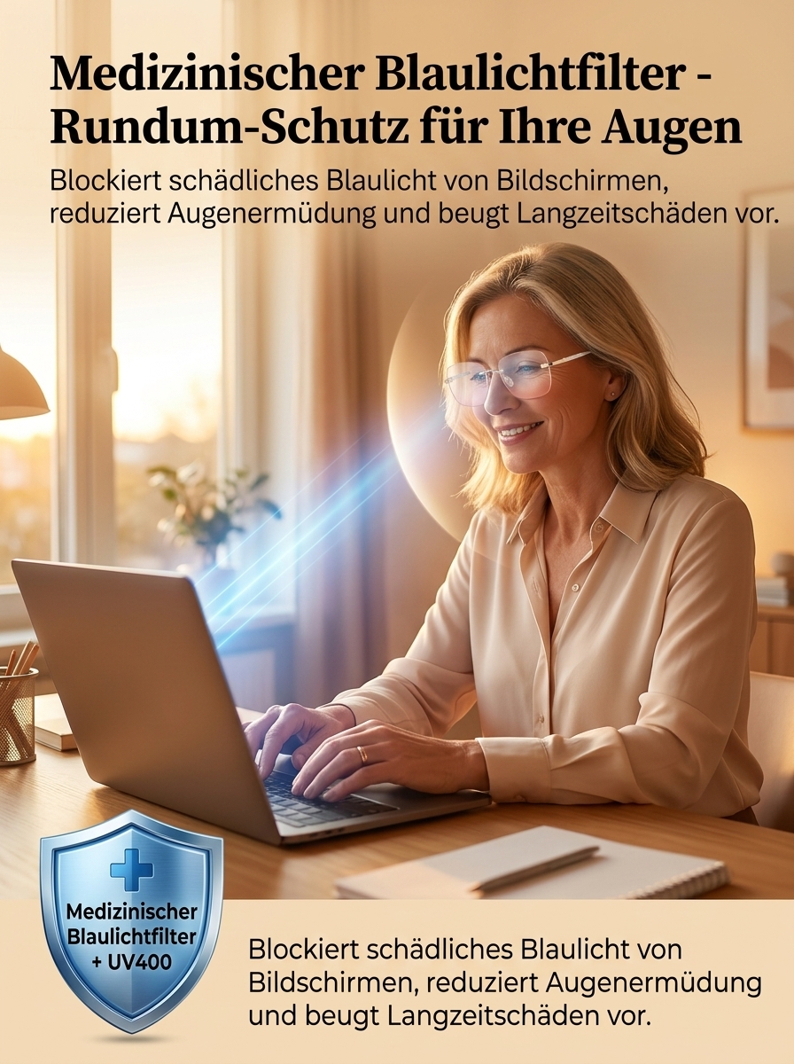 Diamantschliff Luxus-Lesebrille (Rahmenlos) – Elegante Sicht ohne Oma-Look